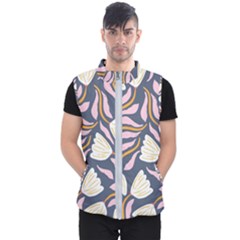 Flowers Pattern Floral Pattern Men s Puffer Vest by Vaneshop