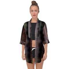 Leopard Animal Shawl Honeycomb Open Front Chiffon Kimono by Vaneshop