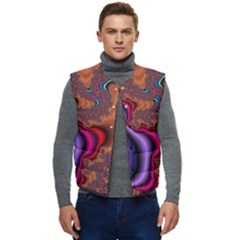 Colorful Piece Abstract Men s Short Button Up Puffer Vest	 by Vaneshop