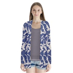 Bird Animal Animal Background Drape Collar Cardigan by Vaneshop