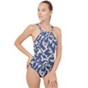 Bird Animal Animal Background High Neck One Piece Swimsuit View1