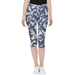 Bird Animal Animal Background Inside Out Lightweight Velour Capri Leggings  by Vaneshop