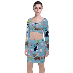 Chihuahua Bubble Kawaii Boba Tea Cute Dog Top And Skirt Sets by Wav3s