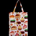 Seamless Pattern Hand Drawing Cartoon Dessert And Cake Zipper Classic Tote Bag View2
