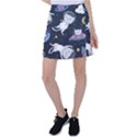 Space Cat Illustration Pattern Astronaut Tennis Skirt View1