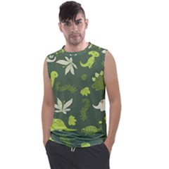 Cute Dinosaur Pattern Men s Regular Tank Top by Wav3s