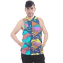 Dinosaur Pattern Men s Sleeveless Hoodie View1