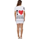 I love Mexican cuisine Low Cut Cap Sleeve Mini Dress View4