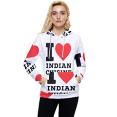 I Love Indian Cuisine Women s Lightweight Drawstring Hoodie by ilovewhateva