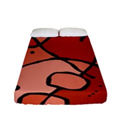 Mazipoodles In The Frame - Reds Fitted Sheet (full/ Double Size) by Mazipoodles