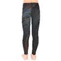Abstract Dark Shine Structure Fractal Golden Kids  Classic Winter Leggings View2