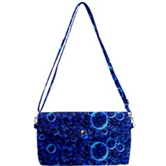 Blue Bubbles Abstract Removable Strap Clutch Bag by Vaneshop