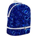 Blue Bubbles Abstract Zip Bottom Backpack View2
