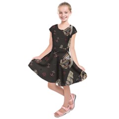 Vintage Tattoos Nautical Kids  Short Sleeve Dress by Vaneshop