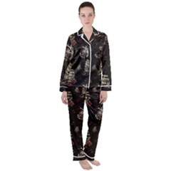 Vintage Tattoos Nautical Women s Long Sleeve Satin Pajamas Set	 by Vaneshop
