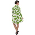 Vegetable Pattern With Composition Broccoli Long Sleeve Chiffon Shirt Dress View2