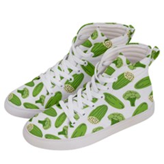 Vegetable Pattern With Composition Broccoli Men s Hi-top Skate Sneakers by Grandong