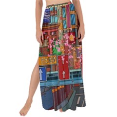 The City Style Bus Fantasy Architecture Art Maxi Chiffon Tie-up Sarong by Grandong