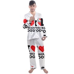 I Love Indian Food Men s Long Sleeve Satin Pajamas Set by ilovewhateva