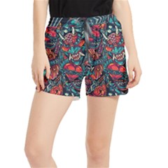 Japanese Graffiti Women s Runner Shorts by Cowasu