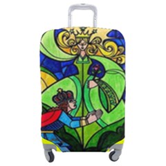Beauty Stained Glass Rose Luggage Cover (medium) by Cowasu