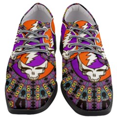 Gratefuldead Grateful Dead Pattern Women Heeled Oxford Shoes by Cowasu
