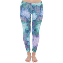 Leaves Glitter Background Winter Classic Winter Leggings by Bangk1t