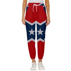 Rebel Flag  Women s Cropped Drawstring Pants by Jen1cherryboot88