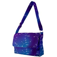 Realistic Night Sky With Constellations Full Print Messenger Bag (s) by Cowasu
