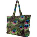 Peacock Feathers Color Plumage Simple Shoulder Bag View1