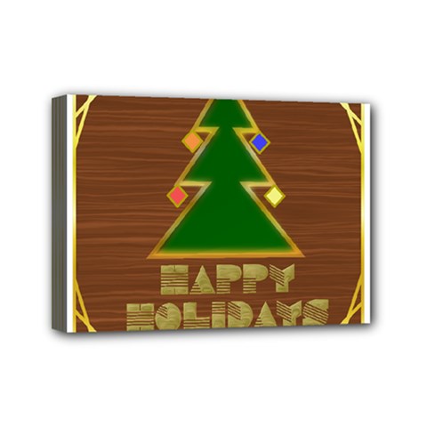 Art Deco Holiday Card Mini Canvas 7  X 5  (stretched) by Amaryn4rt