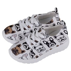 Dog-french-bulldog-seamless-pattern-face-head Kids  Lightweight Sports Shoes by uniart180623