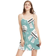 Cute-seamless-pattern-with-rocket-planets-stars Summer Frill Dress by uniart180623