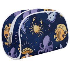 Marine-seamless-pattern-thin-line-memphis-style Make Up Case (medium) by uniart180623