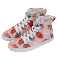 Strawberry-seamless-pattern Men s Hi-top Skate Sneakers by uniart180623