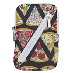 Vector-seamless-pattern-with-italian-pizza-top-view Belt Pouch Bag (small) by uniart180623