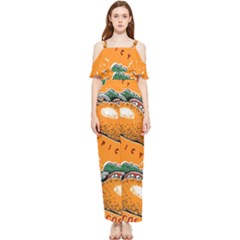 Seamless-pattern-with-taco Draped Sleeveless Chiffon Jumpsuit by uniart180623
