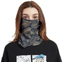 Elegant-pattern-with-golden-tropical-leaves Face Covering Bandana (Two Sides) View1