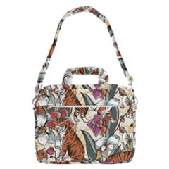 Natural-seamless-pattern-with-tiger-blooming-orchid Macbook Pro 16  Shoulder Laptop Bag by uniart180623