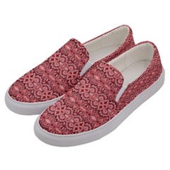 Pink-art-with-abstract-seamless-flaming-pattern Men s Canvas Slip Ons by uniart180623