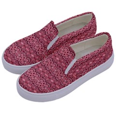 Pink-art-with-abstract-seamless-flaming-pattern Kids  Canvas Slip Ons by uniart180623