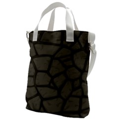 Cartoon-gray-stone-seamless-background-texture-pattern Canvas Messenger Bag by uniart180623