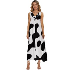 Cow Pattern V-neck Sleeveless Loose Fit Overalls by uniart180623