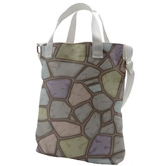 Cartoon-colored-stone-seamless-background-texture-pattern Canvas Messenger Bag by uniart180623