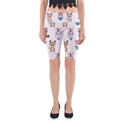 Cute-cartoon-boho-animals-seamless-pattern Yoga Cropped Leggings by uniart180623