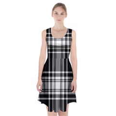 Pixel-background-design-modern-seamless-pattern-plaid-square-texture-fabric-tartan-scottish-textile- Racerback Midi Dress by uniart180623