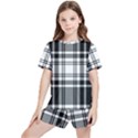 Pixel-background-design-modern-seamless-pattern-plaid-square-texture-fabric-tartan-scottish-textile- Kids  Tee And Sports Shorts Set View1