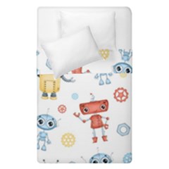 Cute-cartoon-robots-seamless-pattern Duvet Cover Double Side (single Size) by uniart180623