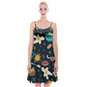 Seamless-pattern-with-breakfast-symbols-morning-coffee Spaghetti Strap Velvet Dress View1