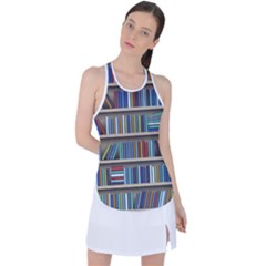 Bookshelf Racer Back Mesh Tank Top by uniart180623